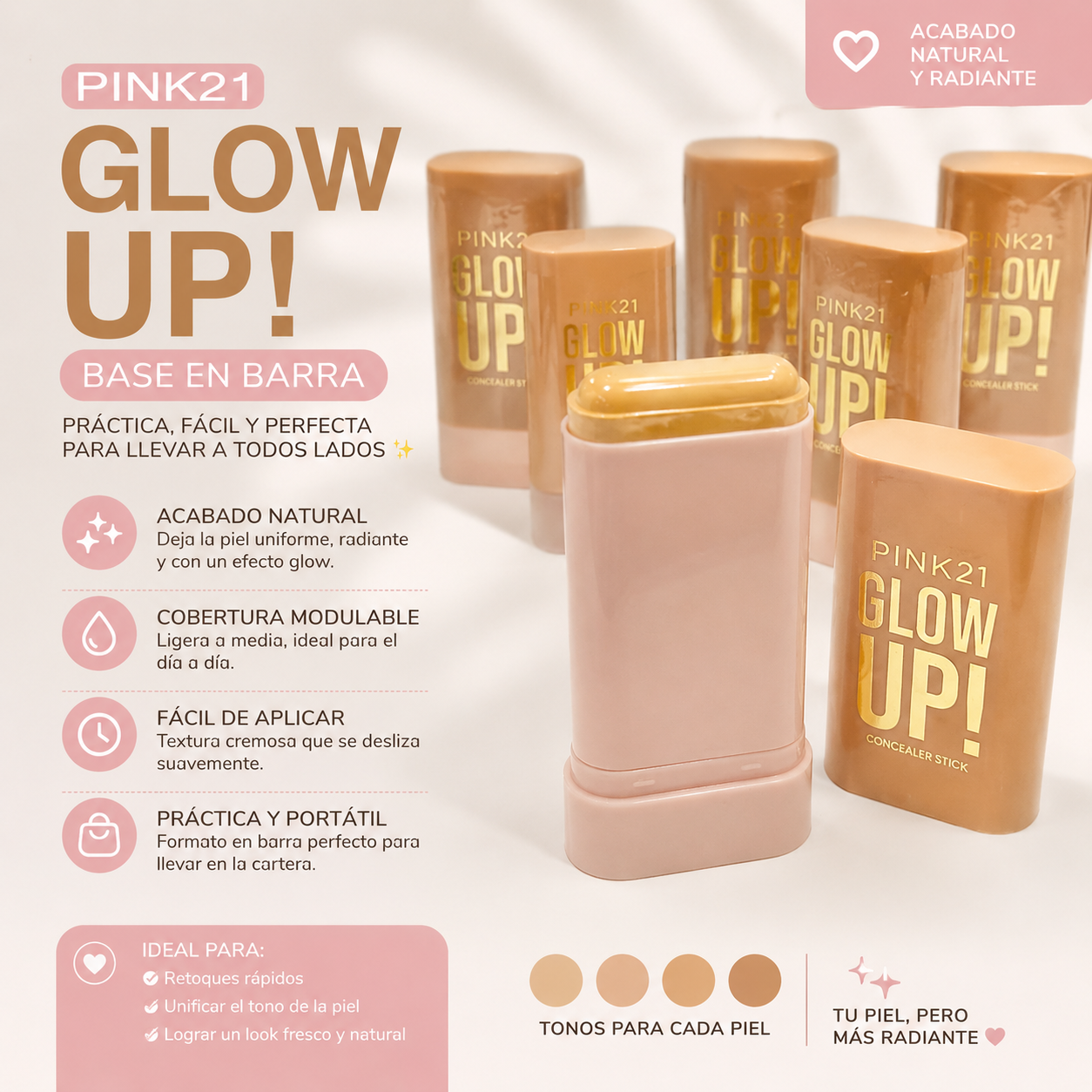 Base en Barra Glow Up